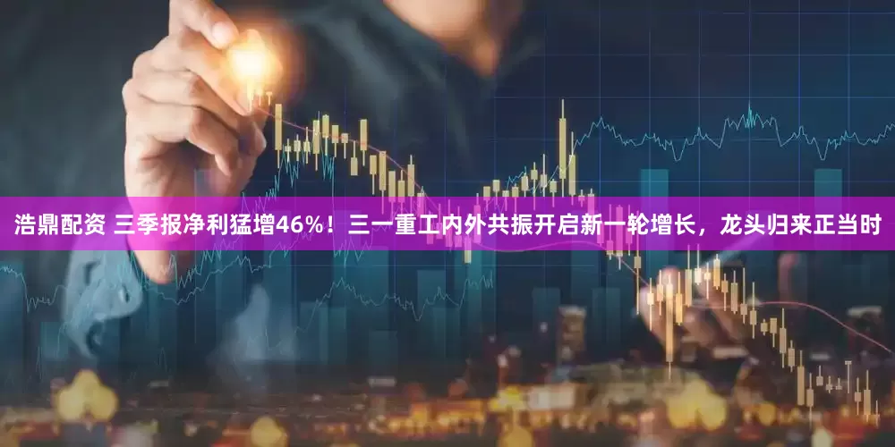 浩鼎配资 三季报净利猛增46%！三一重工内外共振开启新一轮增长，龙头归来正当时